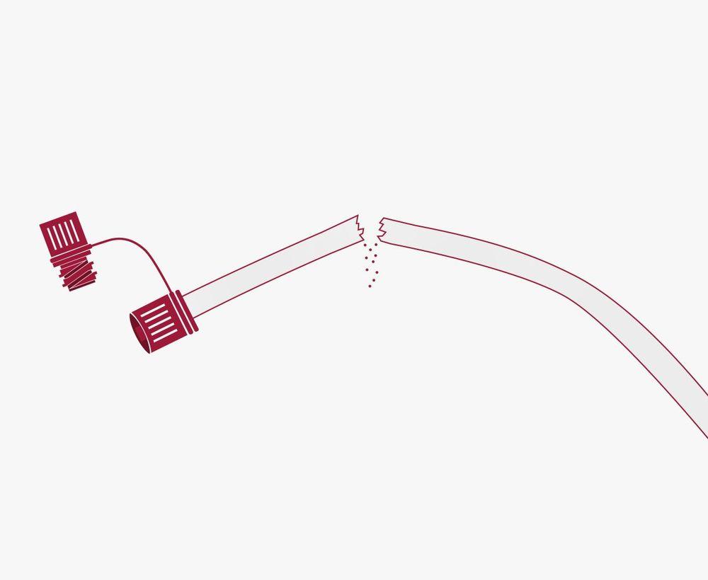 Materialdefekt PEG-Sonde