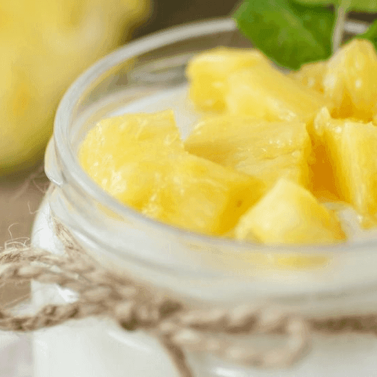 Ananas-Frischkäse-Dessert mit resource Trinknahrung