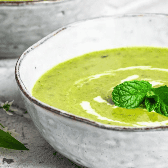 Barlauchsuppe mit Trinknahrung