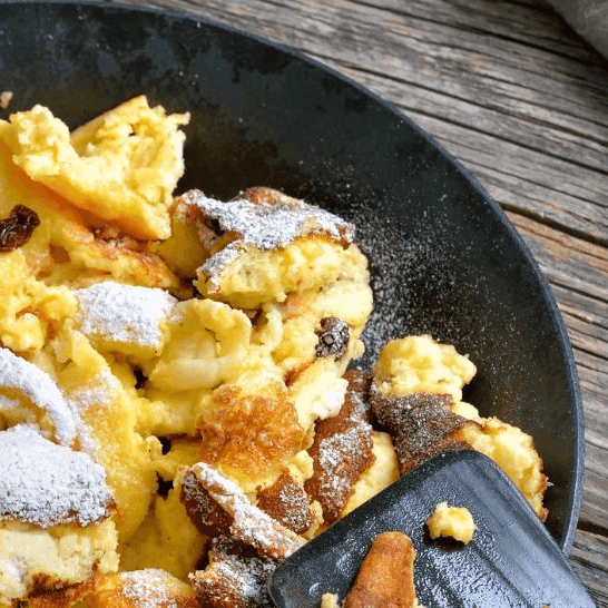 Kaiserschmarrn mit Apfelmus mit lovital Trinknahrung