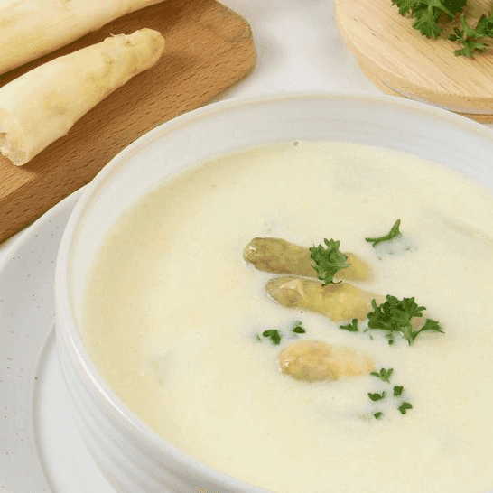 Spargelcremesuppe mit lovital Trinknahrung Spargelcremesuppe mit lovital Trinknahrung